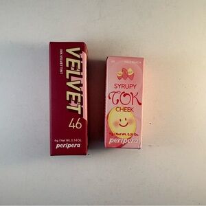 Two PERIPERA Syrupy Tok Cheek 09 PALE PEACH Ink Velvet Tint Pink Mauve Nude 46